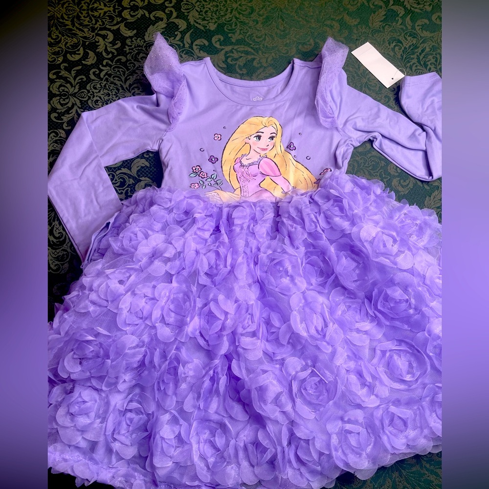 NWT  6 Disney purple Rapunzel Rosettes twirl party dress tangled princess flora